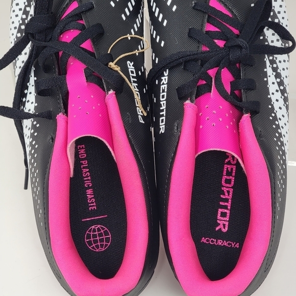 Adidas Unisex Accuracy.4 FxG GW4604 Soccer Cleats Black/Pink Men 11 Wmns 13 New - Picture 8 of 11